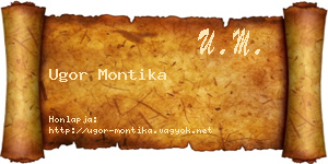 Ugor Montika névjegykártya